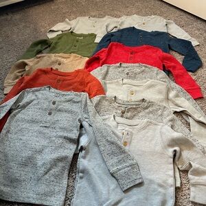 Jumping Beans- Kids Long Sleeve Henley Shirt - Assorted Colors